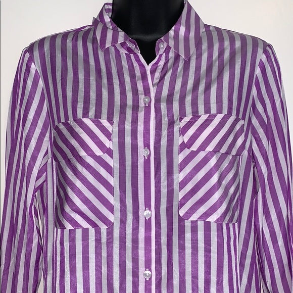 EXPRESS The City Shirt Small Button Up Blouse EUC - Picture 2 of 6